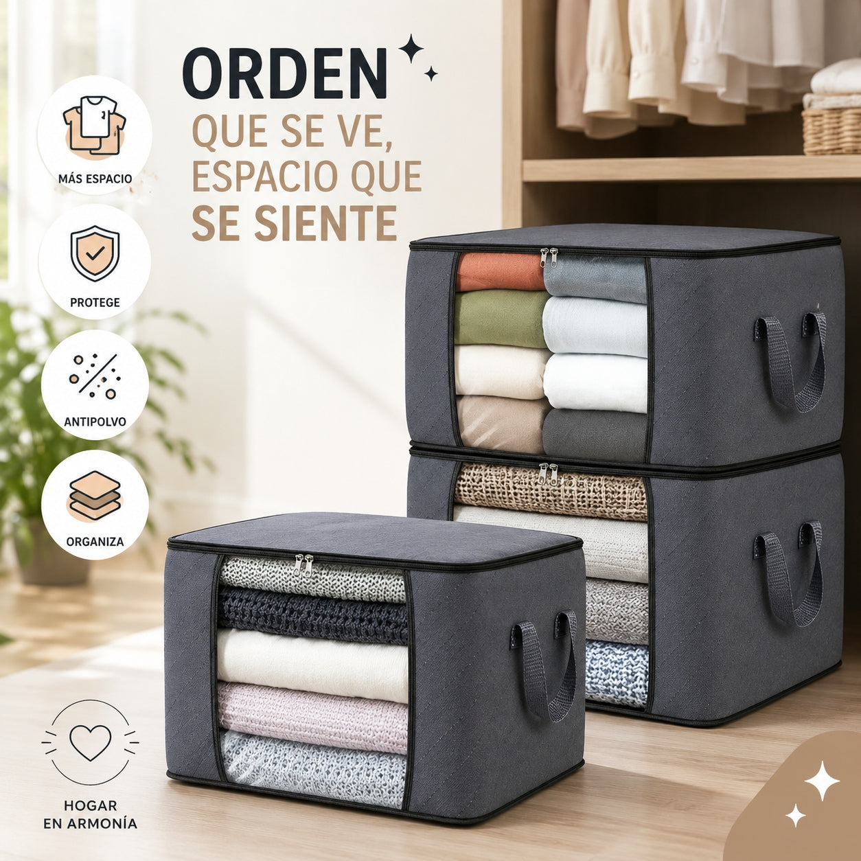 Organizador de Ropa x3 Avenora